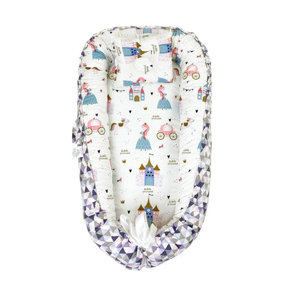 True Bub™ Baby Lounger - Pure Cotton Baby Portable Nest