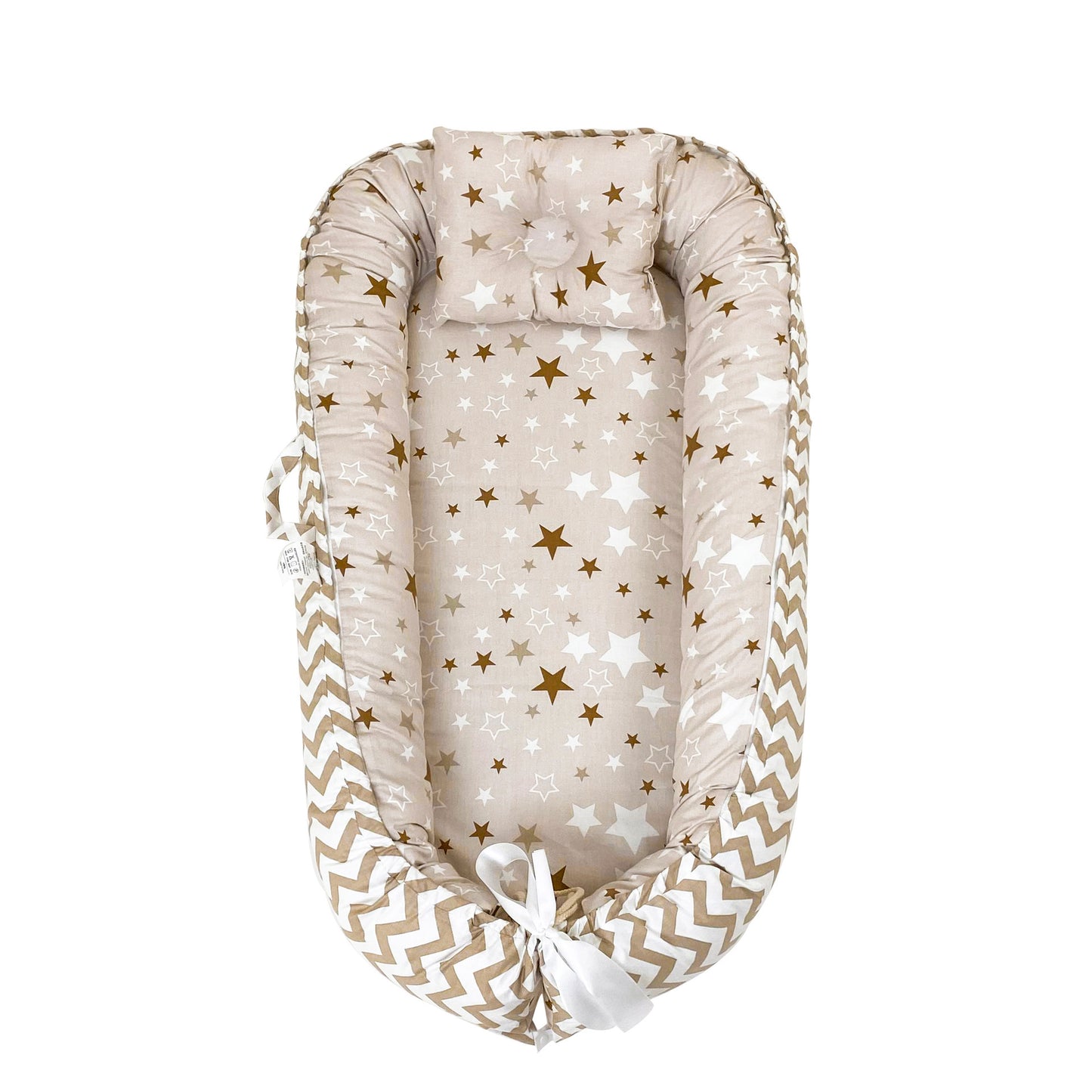 True Bub™ Baby Lounger - Pure Cotton Baby Portable Nest