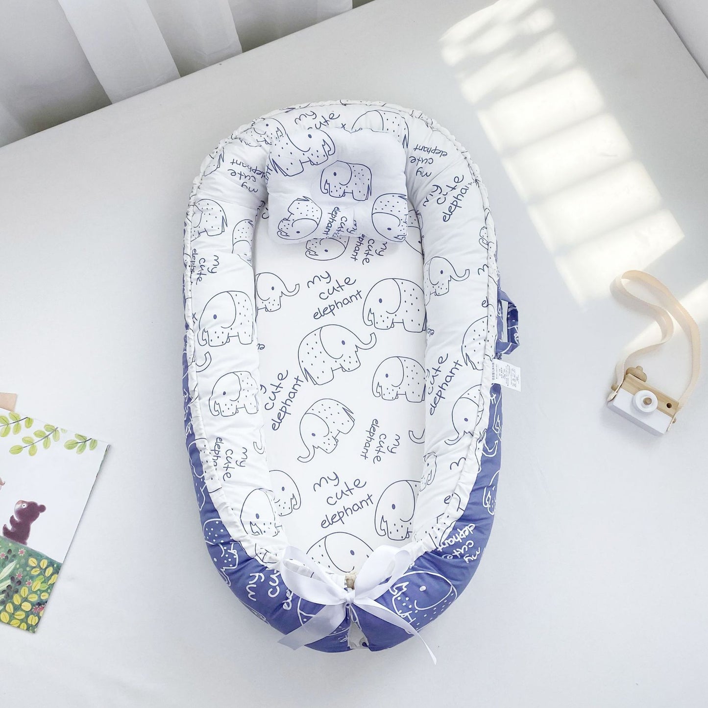 True Bub™ Baby Lounger - Pure Cotton Baby Portable Nest