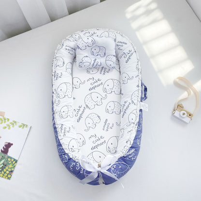 True Bub™ Baby Lounger - Pure Cotton Baby Portable Nest