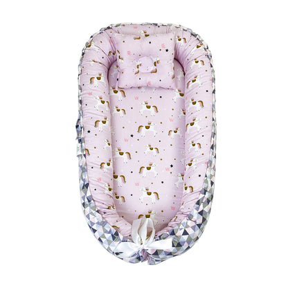 True Bub™ Baby Lounger - Pure Cotton Baby Portable Nest