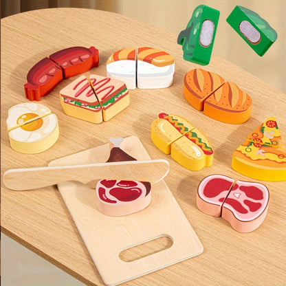 SliceMania - Pretend Play Wooden Food Toy Set