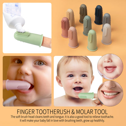 True Bub™ Baby Finger Toothbrush Soft Cleaning Toothbrush For Kids BPA Free Oral Health Care For Infants 3pcs