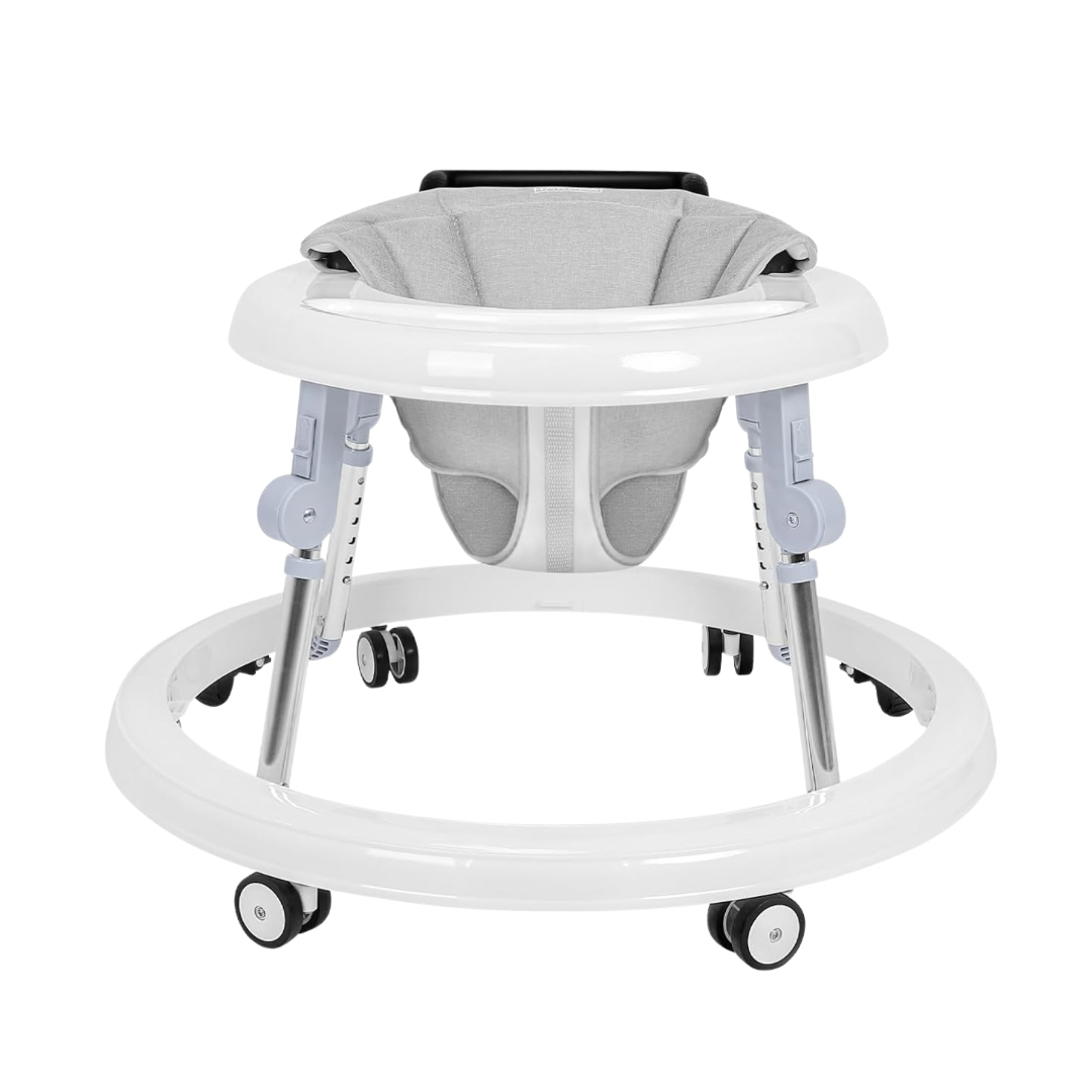 True Bub™ Grow With Me Foldable Anti-Rollover 5 Height Adjustable Baby Walker Aluminum Frame for 6-18 Months Infants