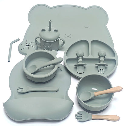 True Bub™ Cub Bub 14pcs Set - BPA Free Starting Solids Baby Feeding Set for Baby Led Weaning