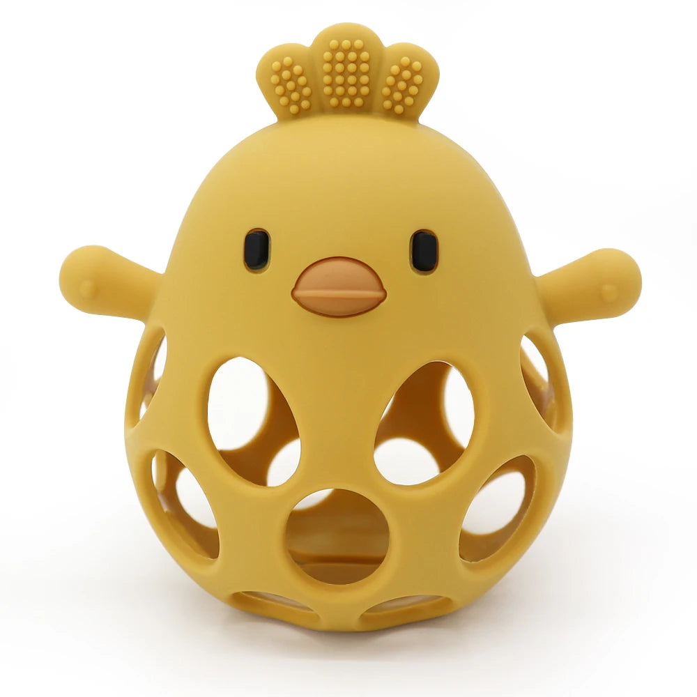 True Bub™ Chicky Pal - BPA Free Silicone Teething Toys Easy to Hold