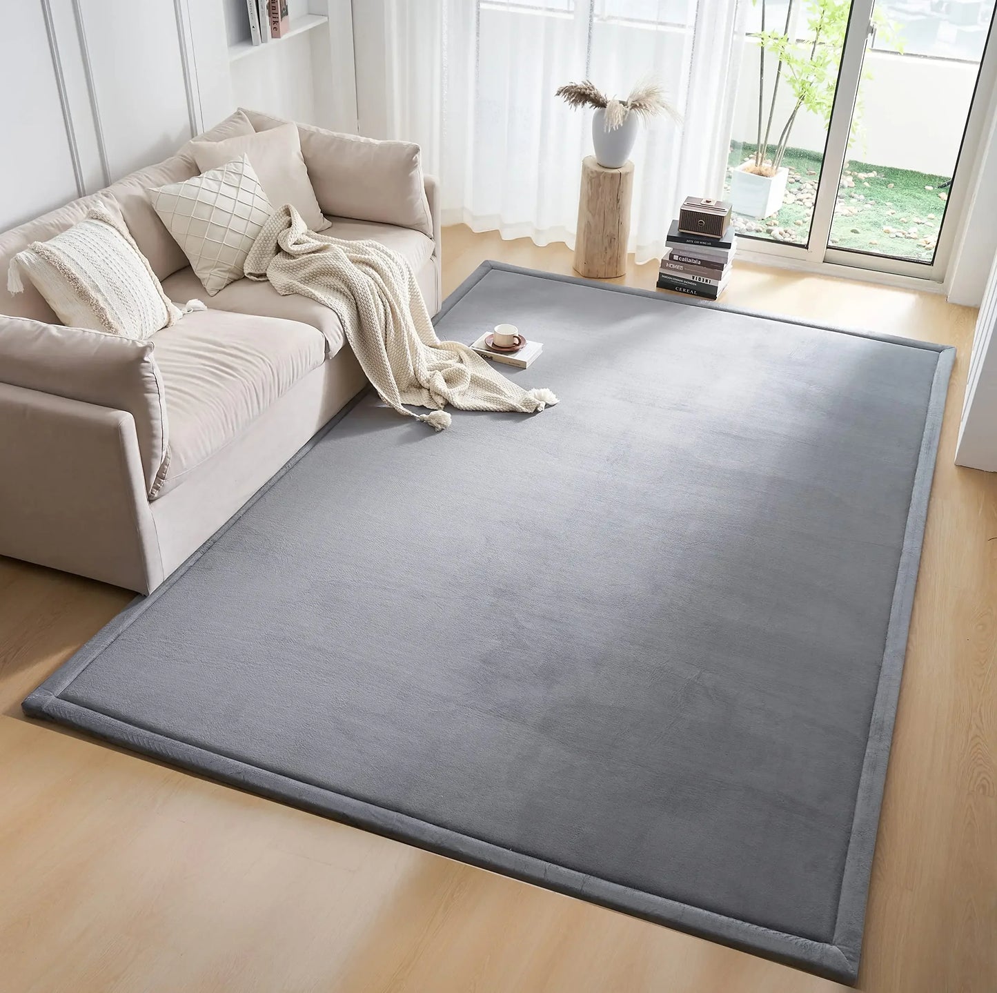 True Bub™ Tatami Velvet Fleece Rug – Luxury Thick, Warm, Anti-Slip Play Mat 3cm Thick