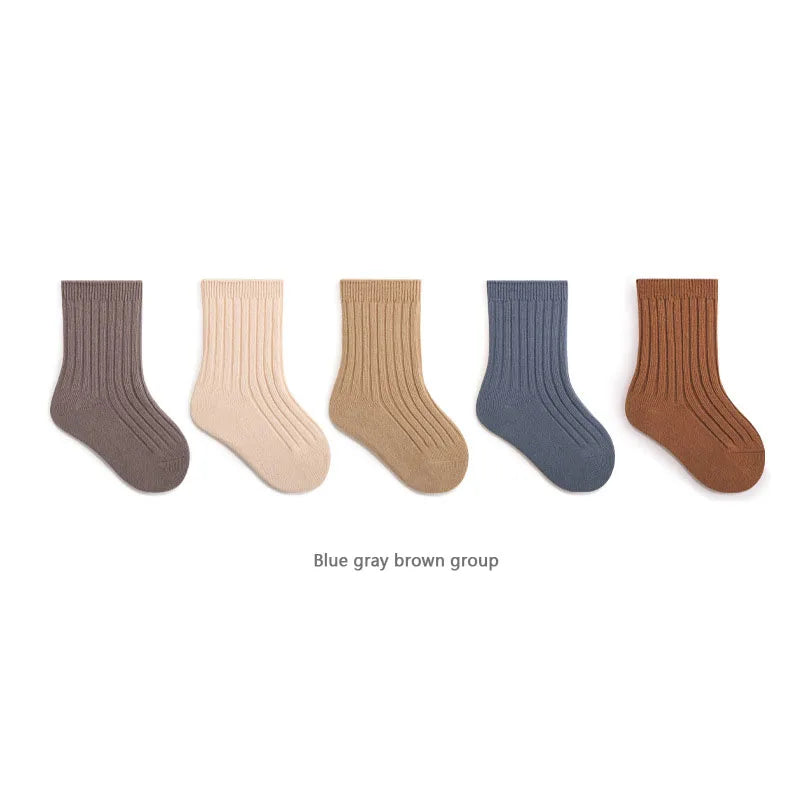 True Bub™ Breathable Cotton Baby Socks 5 Pairs Set