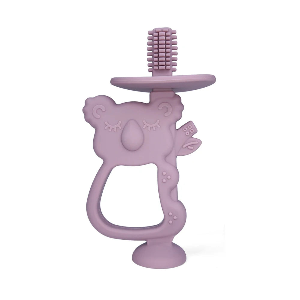 True Bub™ Koala Bear - Baby's First Oral Care Toothbrush BPA Free Silicone Teething Toy to Soothe Gums