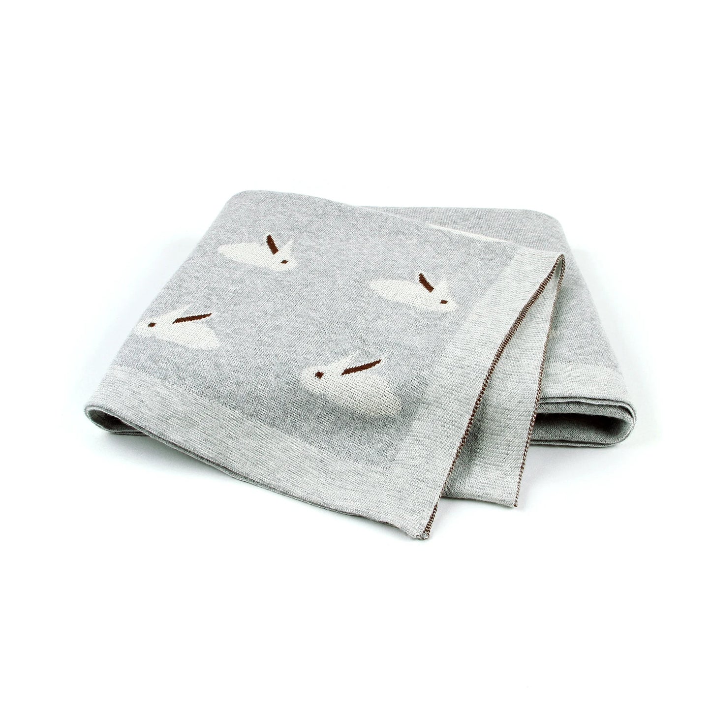 True Bub™ Assorted Knitted Animal Designs - Cotton Baby Blankets Newborn Swaddle Wrap Covers for Stroller & Bedding 100x80cm