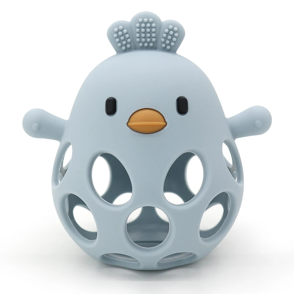 True Bub™ Chicky Pal - BPA Free Silicone Teething Toys Easy to Hold