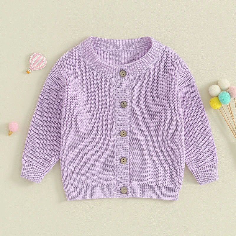 True Bub™ Baby Girls Knit Cardigan Sweater Cute Long Sleeve 0-18M