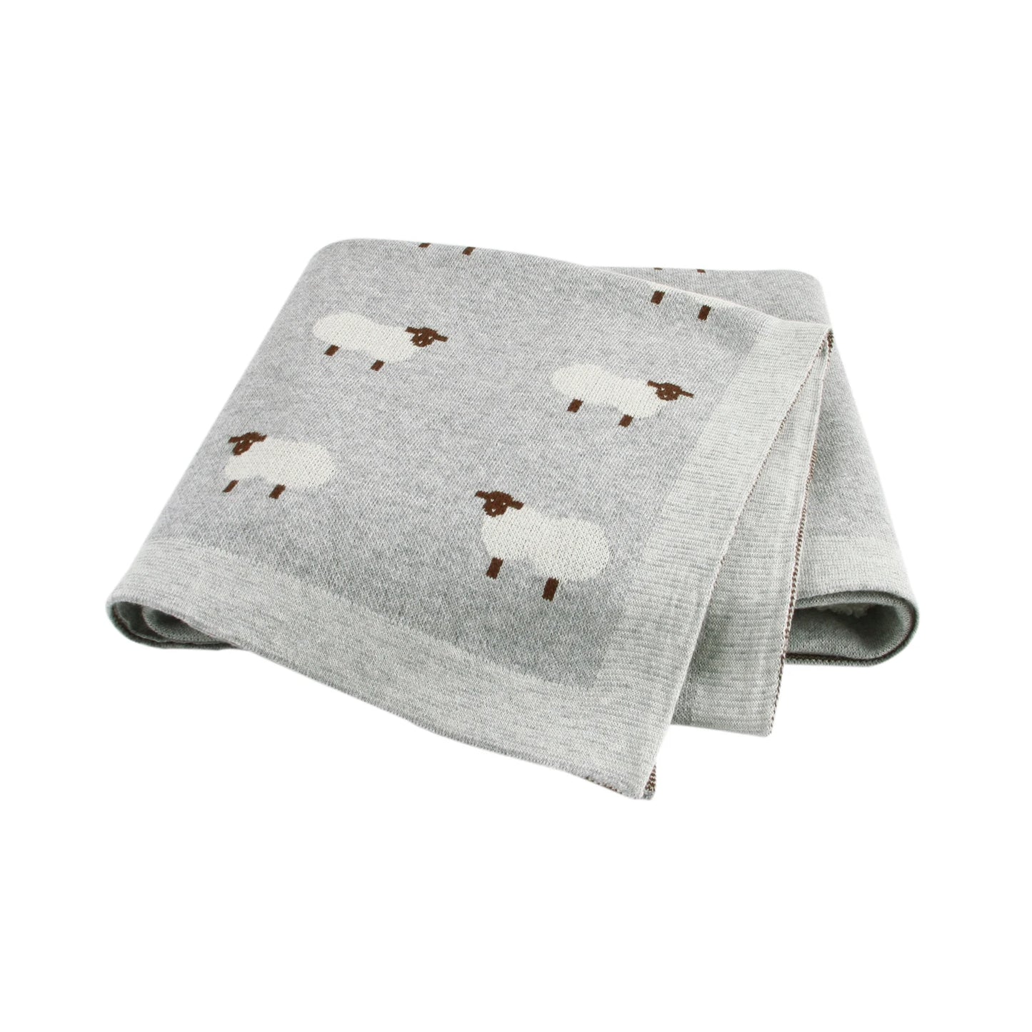 True Bub™ Assorted Knitted Animal Designs - Cotton Baby Blankets Newborn Swaddle Wrap Covers for Stroller & Bedding 100x80cm