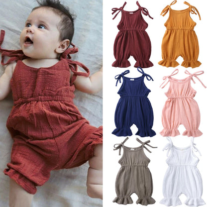 True Bub™ Summer Sleeveless Breathable Rompers Baby Jumpsuit 3-24M