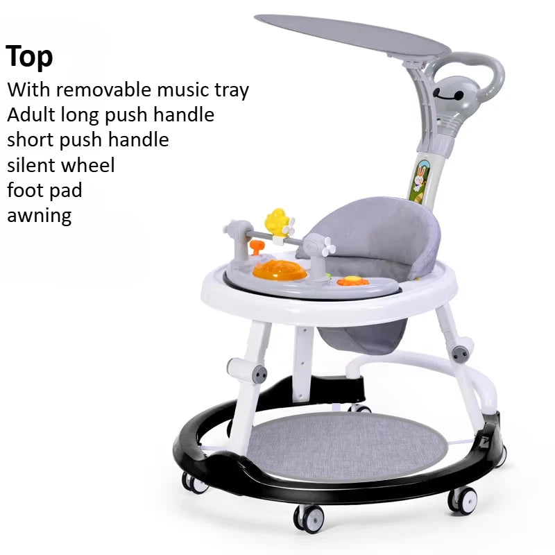 Grow With Me - Foldable Baby Walker with Adjustable Heights Activity Center