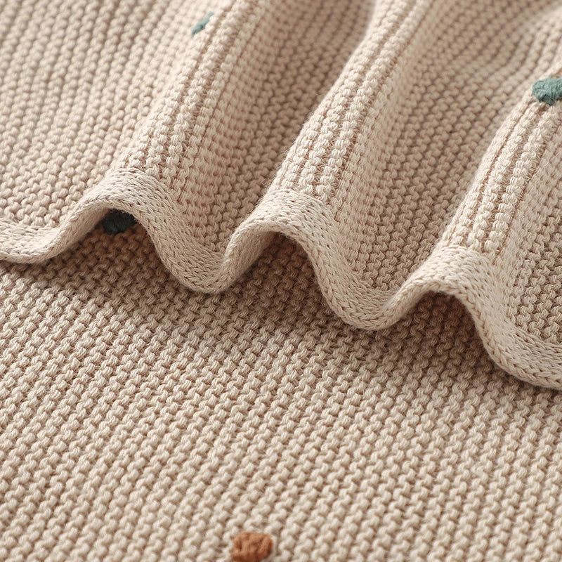 True Bub™ Knitted Newborn Infant Ultra-Soft Cotton Blanket Swaddle Wrap Comforter 90x70cm
