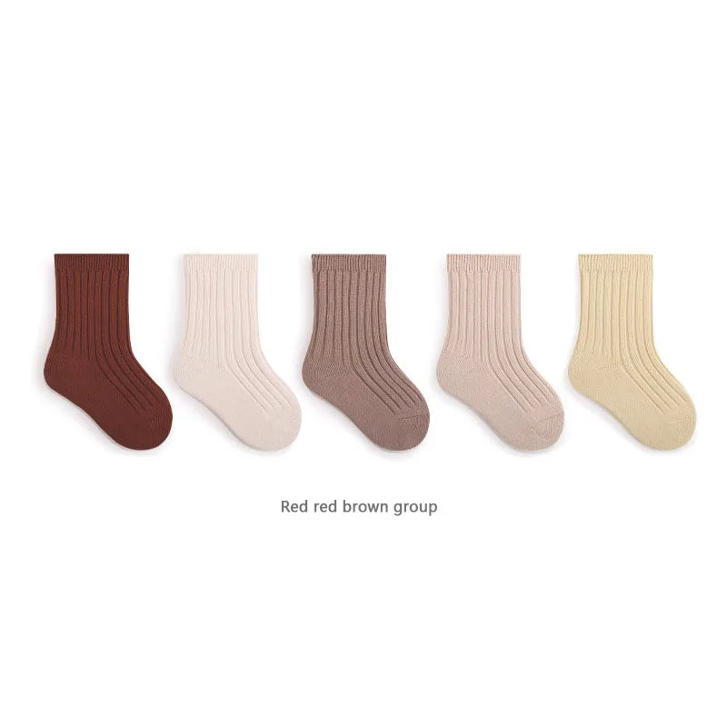 True Bub™ Breathable Cotton Baby Socks 5 Pairs Set