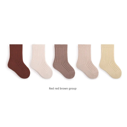 True Bub™ Breathable Cotton Baby Socks 5 Pairs Set