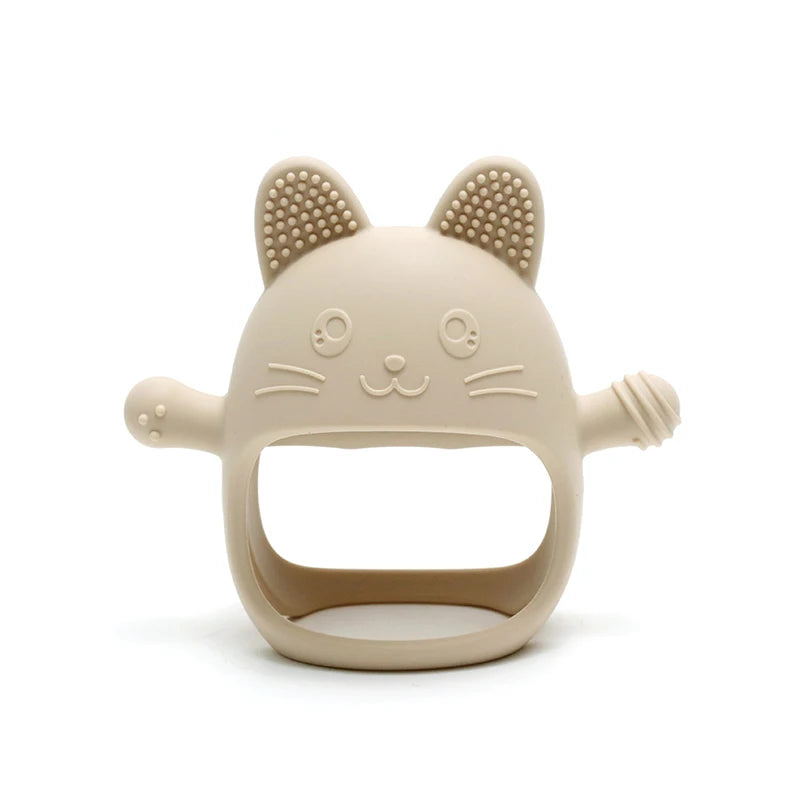 True Bub™ Kitty Soothing Glove - BPA Free Baby Grip Teething Mitten Toy