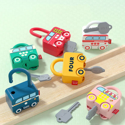 Lock N Key - Preschool Learning Puzzler Set Counting & Educational Toy 6pcs