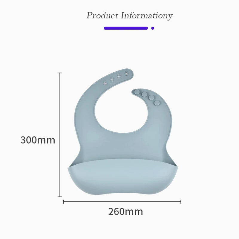 True Bub™ Starting Solids - Baby PBA Free Silicone Adjustable Bib Waterproof