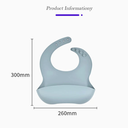 True Bub™ Starting Solids - Baby PBA Free Silicone Adjustable Bib Waterproof