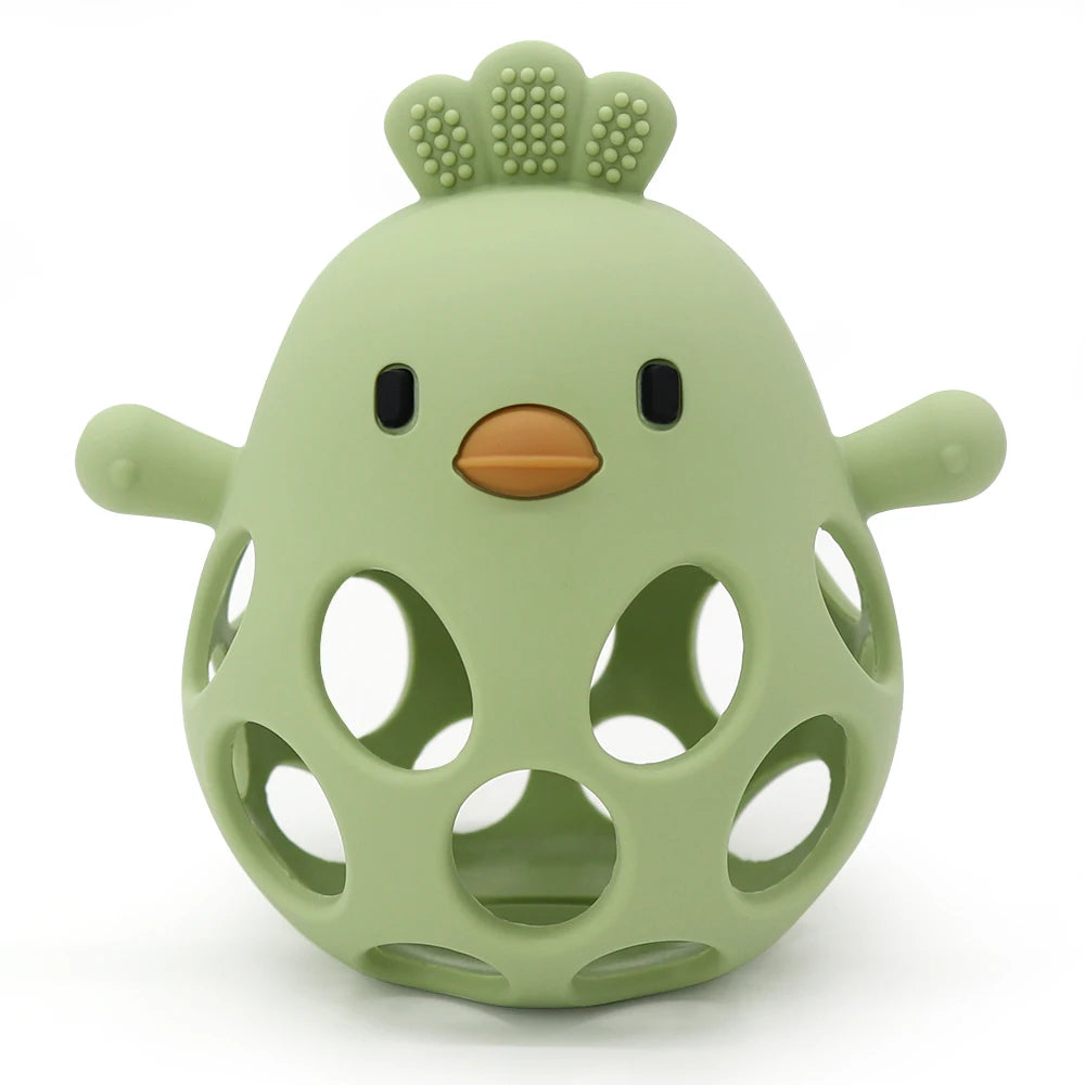 True Bub™ Chicky Pal - BPA Free Silicone Teething Toys Easy to Hold