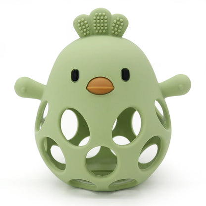True Bub™ Chicky Pal - BPA Free Silicone Teething Toys Easy to Hold
