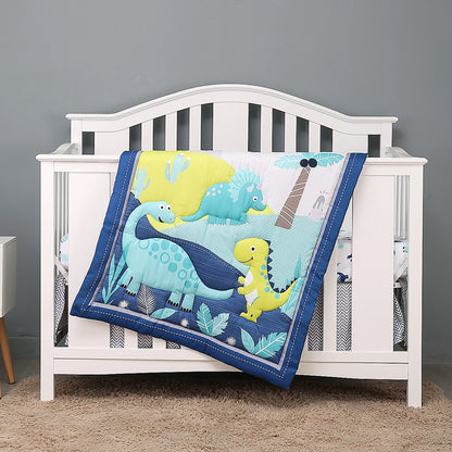 True Bub™ Styla Cot Quilt Set - 3Pcs Luxury Super Soft Breathable Cot Bedsheets Crib Bedding Nursery Set for Kids