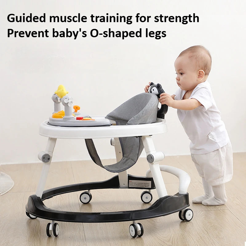 Grow With Me - Foldable Baby Walker with Adjustable Heights Activity Center