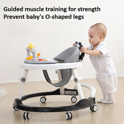 Grow With Me - Foldable Baby Walker with Adjustable Heights Activity Center