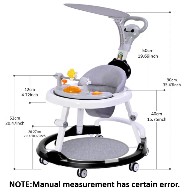 Grow With Me - Foldable Baby Walker with Adjustable Heights Activity Center