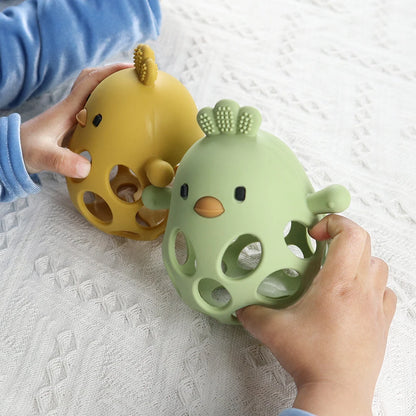 True Bub™ Chicky Pal - BPA Free Silicone Teething Toys Easy to Hold