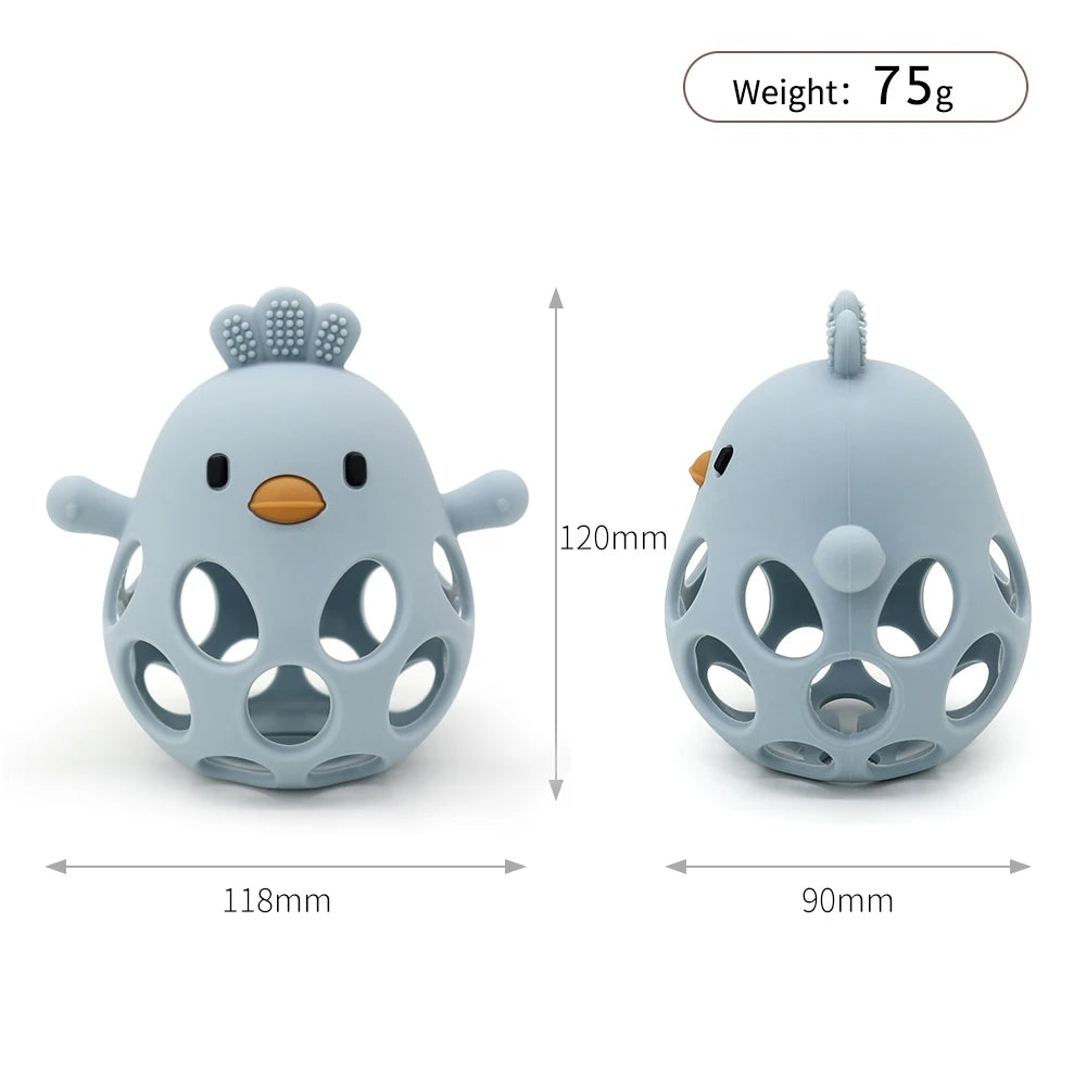 True Bub™ Chicky Pal - BPA Free Silicone Teething Toys Easy to Hold