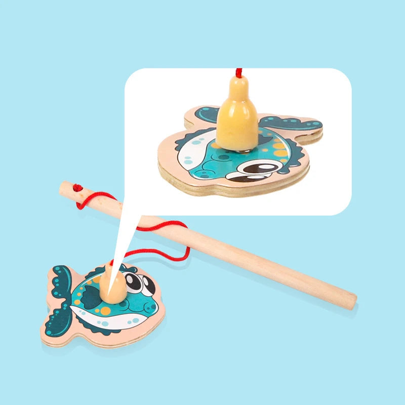 True Bub™ Montessori Magnetic Wooden Fishing Toy For Children Cognition Interactive Educational Toy