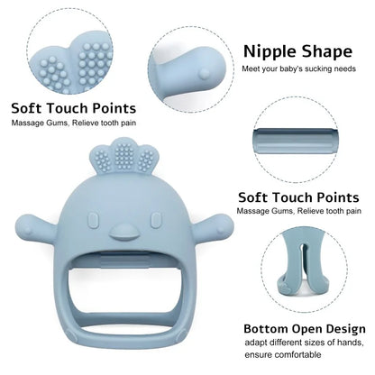 True Bub™ Birdy Soothing Glove - BPA Free Baby Grip Teething Mitten Toy