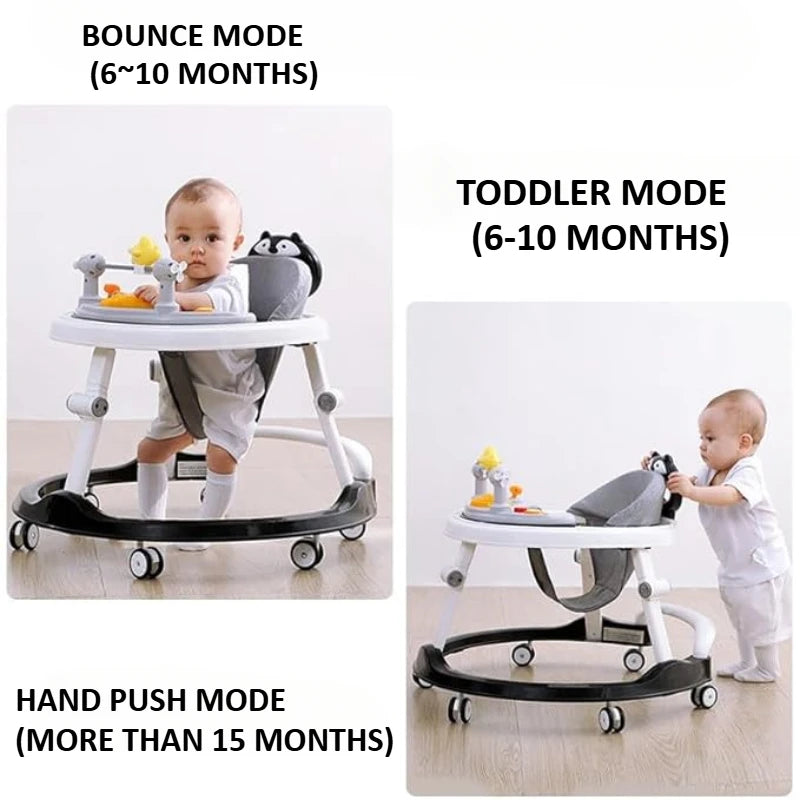 Grow With Me - Foldable Baby Walker with Adjustable Heights Activity Center