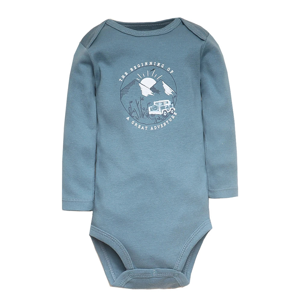 True Bub™ Cotton Baby Bodysuits 5pc Set 0-12M
