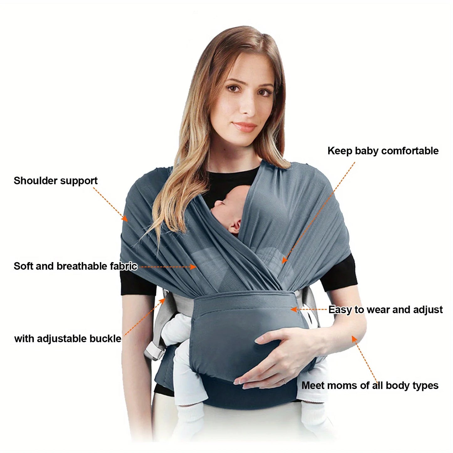 Embrace - Baby Wrap-Carrier Super Stretchy