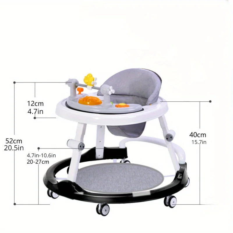 Grow With Me - Foldable Baby Walker with Adjustable Heights Activity Center