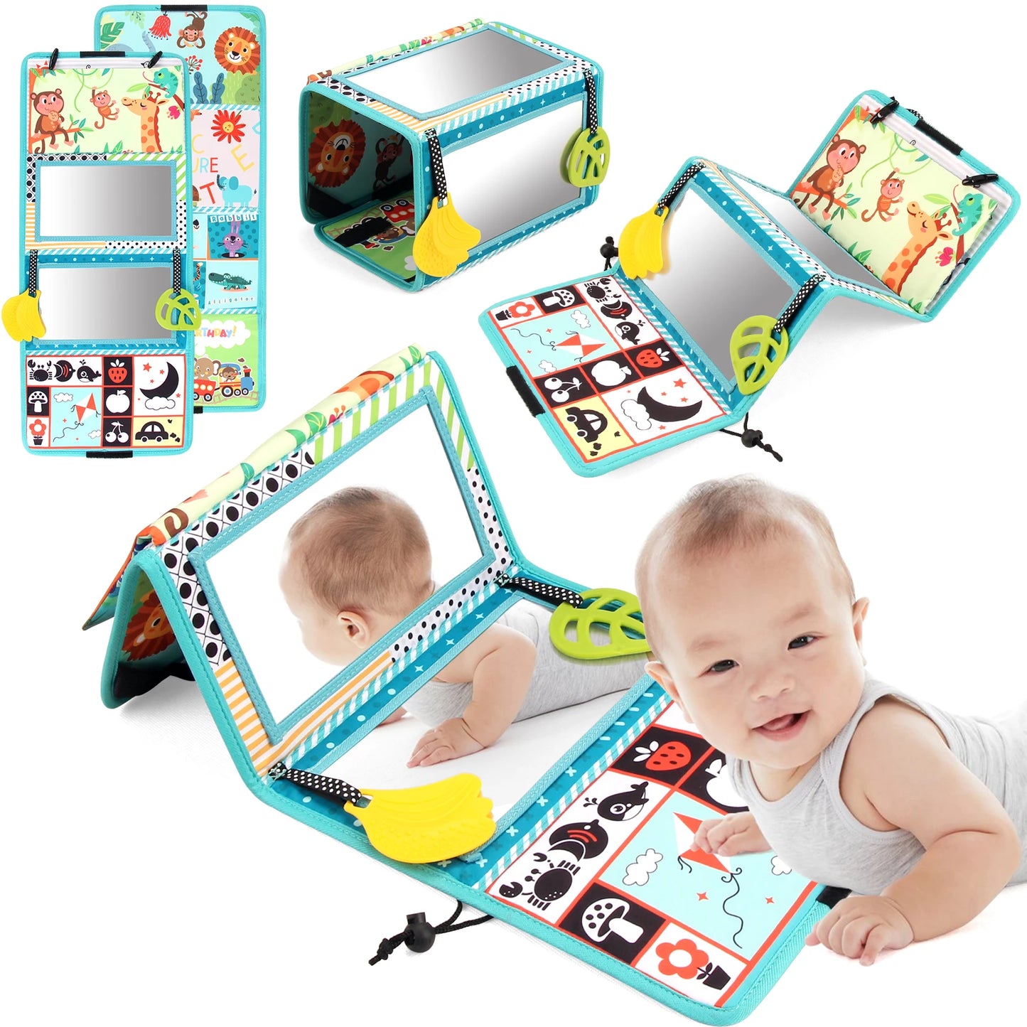 AnimalQuest - Colourful Contrast Soft Baby Foldout Book