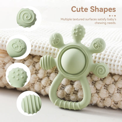 True Bub™ Food Grade BPA Free Grippy Baby Rattle Teething Sensory Toy