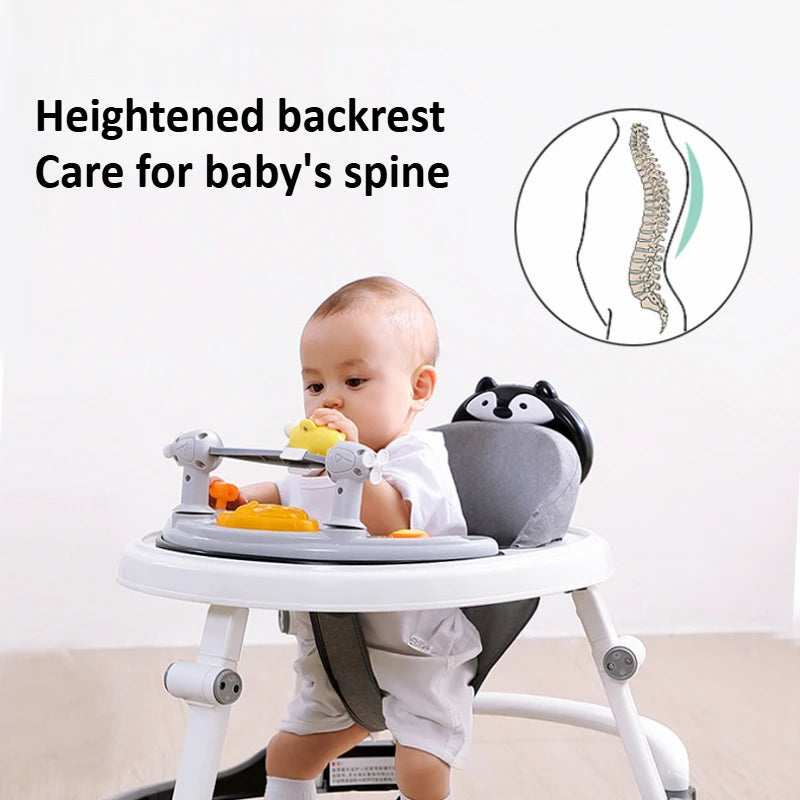 Grow With Me - Foldable Baby Walker with Adjustable Heights Activity Center