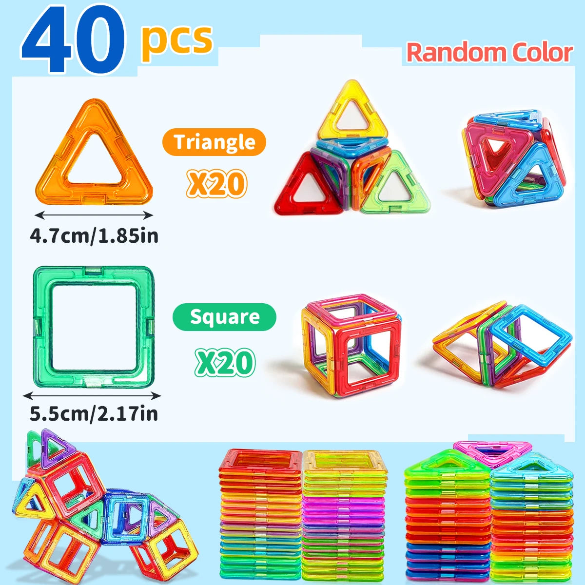 True Bub™ Magnetic STEM Educational Building Blocks DIY Magnets Construction Learning Toys