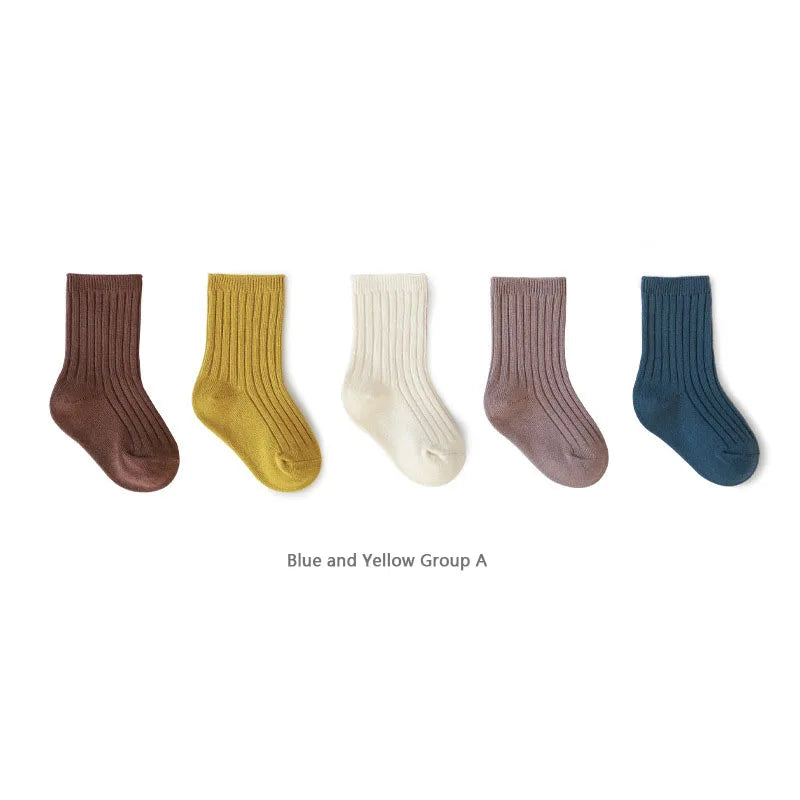 True Bub™ Breathable Cotton Baby Socks 5 Pairs Set
