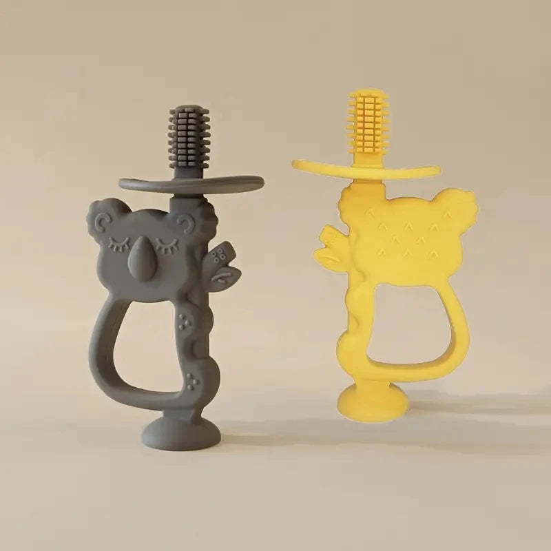 True Bub™ Koala Bear - Baby's First Oral Care Toothbrush BPA Free Silicone Teething Toy to Soothe Gums