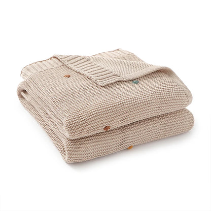 True Bub™ Knitted Newborn Infant Ultra-Soft Cotton Blanket Swaddle Wrap Comforter 90x70cm