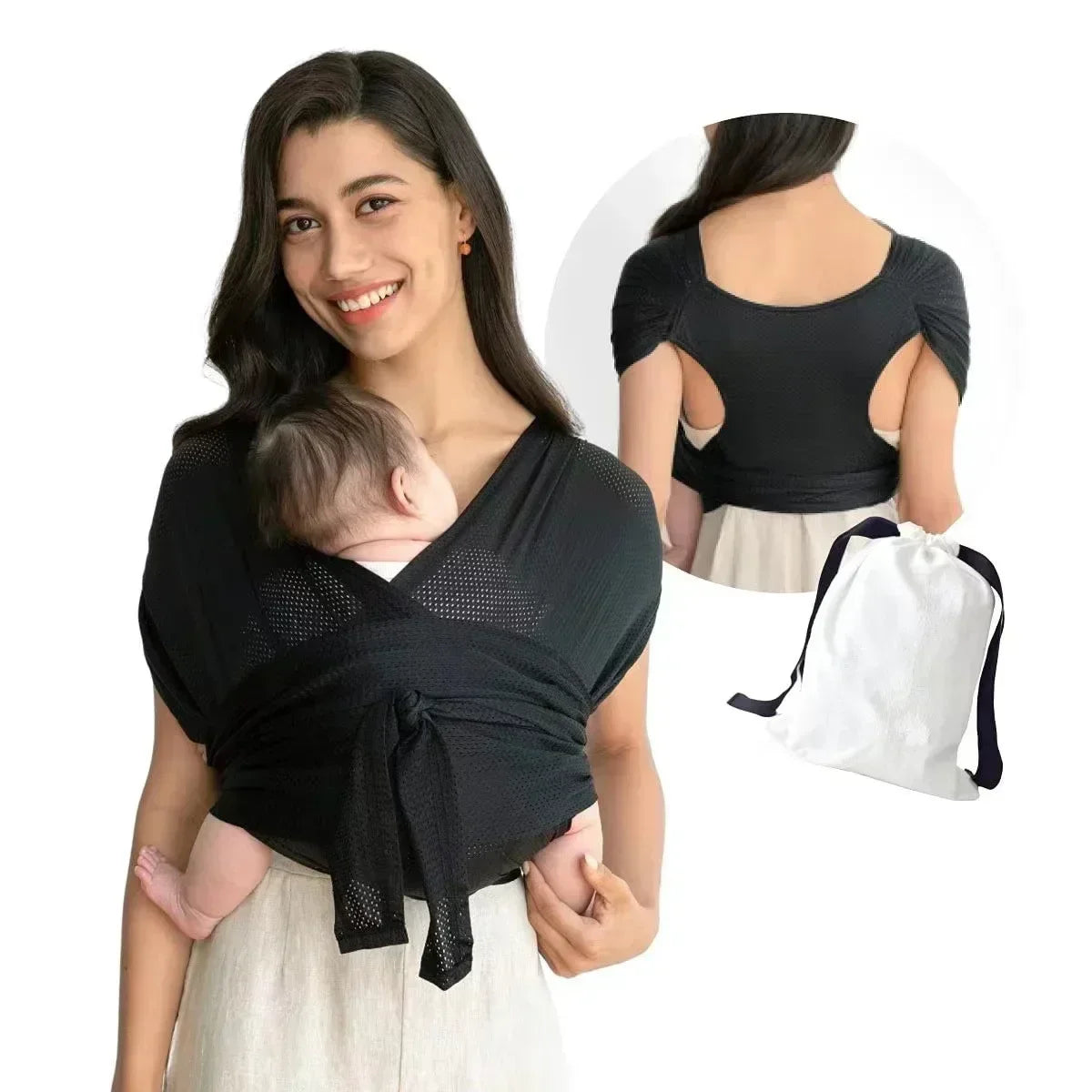 MeshMerry - Baby Wrap-Carrier Ergonomic Design