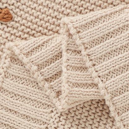 True Bub™ Knitted Newborn Infant Ultra-Soft Cotton Blanket Swaddle Wrap Comforter 90x70cm