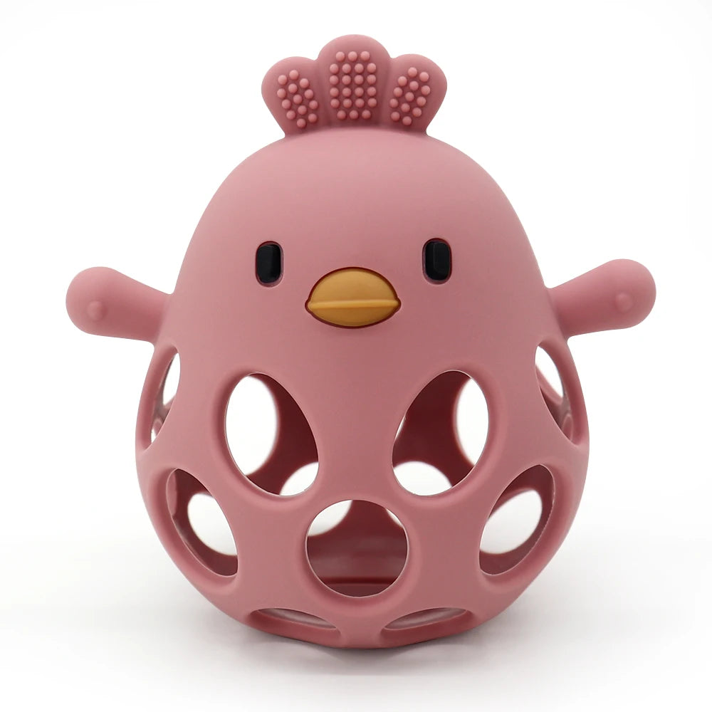 True Bub™ Chicky Pal - BPA Free Silicone Teething Toys Easy to Hold